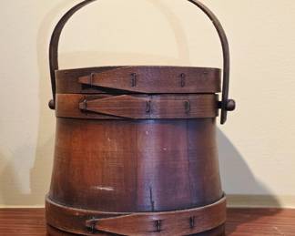 Wooden Handled Bucket with Squirrel Lid
