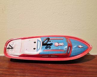 Tin Toy Speedboat, 7.75´´ Long, Circa 1950s