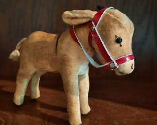 Steiff Plush Cow with Red Harness, 1950s