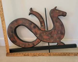 Wooden Dragon Silhouette Weathervane