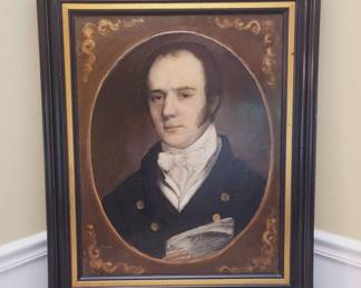 1840s-1860s Portrait Painting with Frame