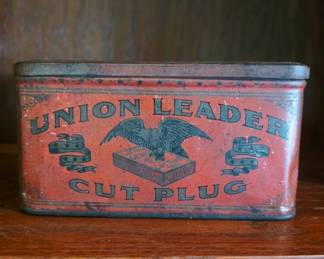 Union Leader Cut Plug Tobacco Tin