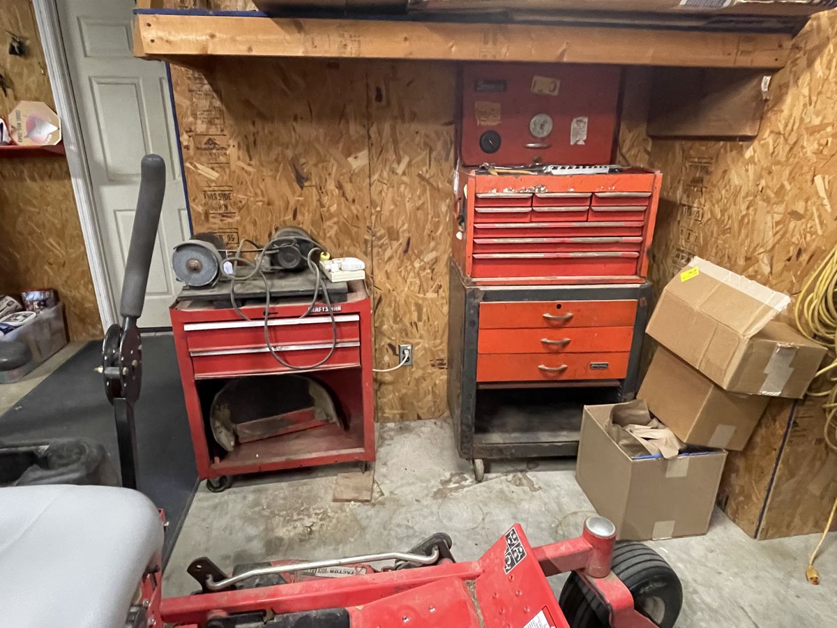 Tool boxes with tools