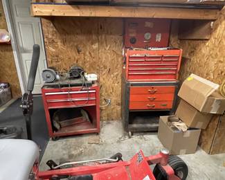 Tool boxes with tools