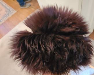 Vintage ladies fur hats, lamb skin fur