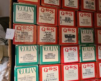 vintage paper music rolls (for player piano)