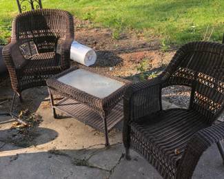 outdoor wicker set