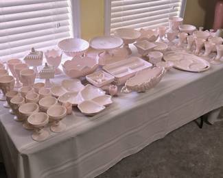Pink Milk Glass (Jeannette, Fostoria, Fenton)
