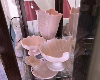 Pink Milk Glass (Fenton, Cambridge, Fostoria