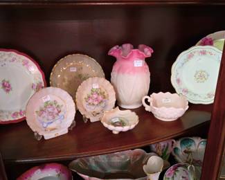 Pink Milk Glass (Fenton, Cambridge, Fostoria)