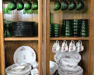 Green/Emerald Depression Glass (Anchorware)