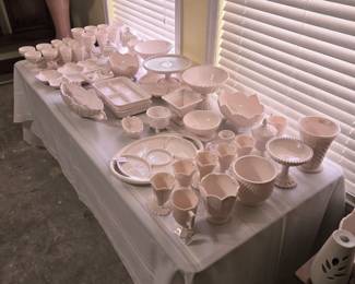 Pink Milk Glass (Jeannette, Fostoria, Fenton)