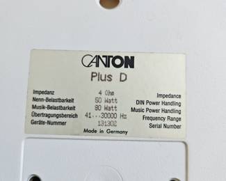 Canton Plus D Premium Speakers