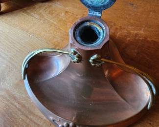 Vintage Metal Ink Well