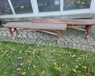 Pair Teak Benches