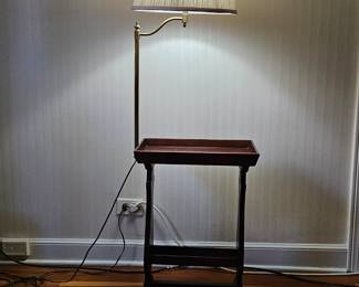 Magazine Rack with Lamp & Tray Top