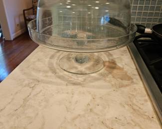 Footed Cake Plate & Dome