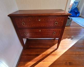 Inlaid Wood Side Table