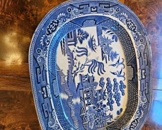 Platter Blue Willow Style