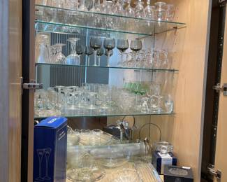 Lots of stemware and glassware
