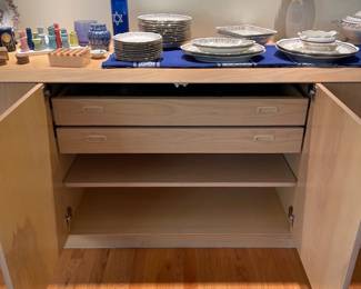 Amazing 14’ custom Amish made bar. Has lights, pull out work top, pullout shelves, lots of storage.