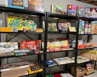 Lots of great vintage games, puzzles, toys