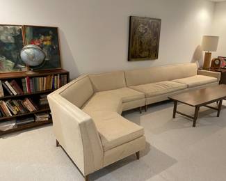 Large couch and coffee table