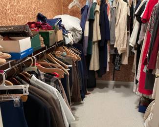 Closet full of clothes