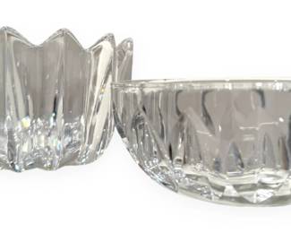 A Pair of Orrefors Crystal Vessels