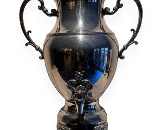 Art Nouveau Large Silver Plated Samovar Coffee Urn