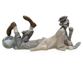 Lladro 4618 'Clown with Beach Ball' Porcelain Figurine