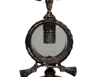 Vintage Stylebuilt Style Ormolu Filigree Perfume Bottle