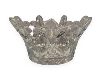 A Rexxford Cut Crystal Fleur-de-lis Bowl, 20th Century