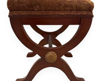 A Regency Style Mahogany X-Frame Stool