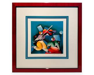 David Schluss 'Our Serenade' Signed Numbered Serigraph