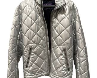 Ralph Lauren Purple Label RLX Women's Silver Quilted Hooded Jacket New No Tags