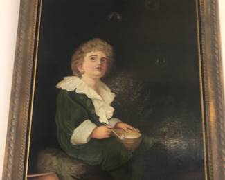 Vintage/Antique Oil Reproduction of "Bubbles"