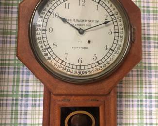 Seth Thomas Santa Fe Railway Depot Clock