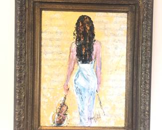 "Violin Girl" Music Art by Karen Tarlton