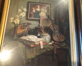 "Some of Life's Pleasures" Lithograph Music Art