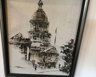 DC Capitol Oil Painting
