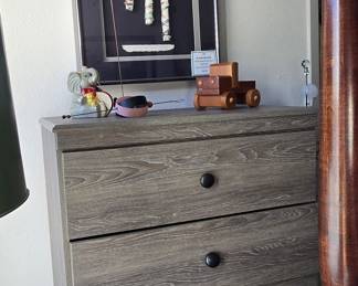 Chest of drawers, original artwork - handmade paper art nicely framed. 