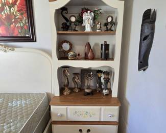 chest with bookcase/display top