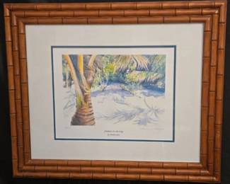 watercolor 'Shadows on the Caye' by Huanna Glass of Pasadena, TX