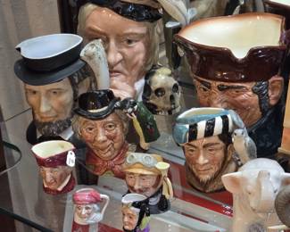 Royal Doulton character mugs/ Toby Jugs - small, medium & large