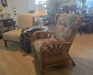 beautiful bent wicker chair