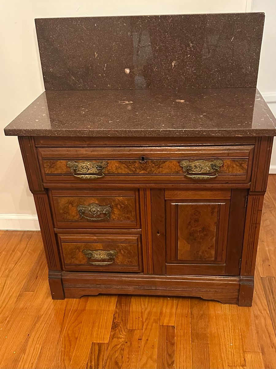 Victorian washstand with marble top