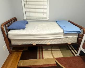 Antique  light wood twin bed