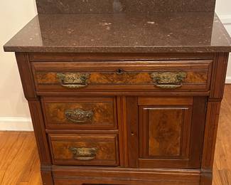 Victorian washstand with marble top