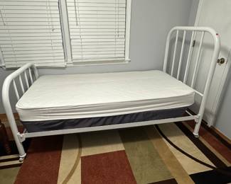 Antique steel twin bed